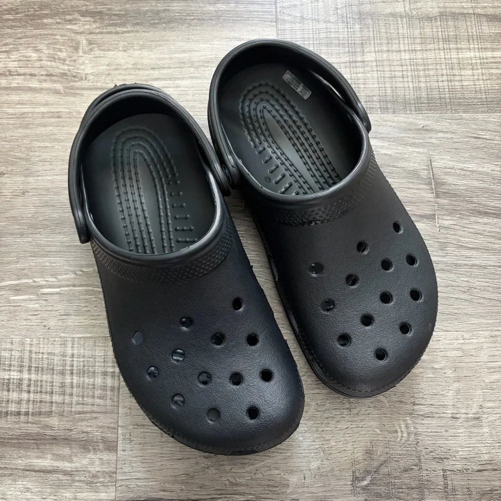 Crocs Unisex Adult Black Crocs Clogs - Picture 2 of 10